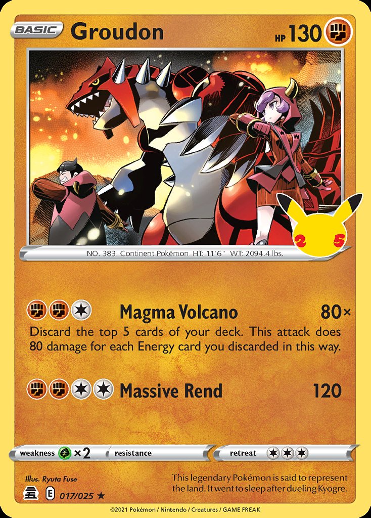 Groudon - Celebrations (Holo Rare) [CEL-017] Image principale du produit