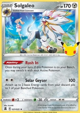 Solgaleo - Celebrations (Holo Rare) [CEL-021] Immagine principale del prodotto