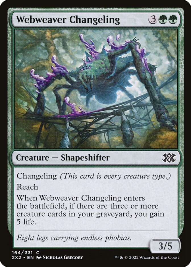 Webweaver Changeling - Double Masters 2022 (Common) [2X2-164]