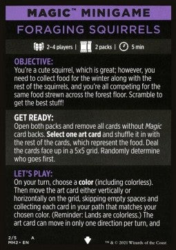 Magic Minigame: Foraging Squirrels - Modern Horizons 2: Extras (Tip Card) [XMH2-A2] Main image