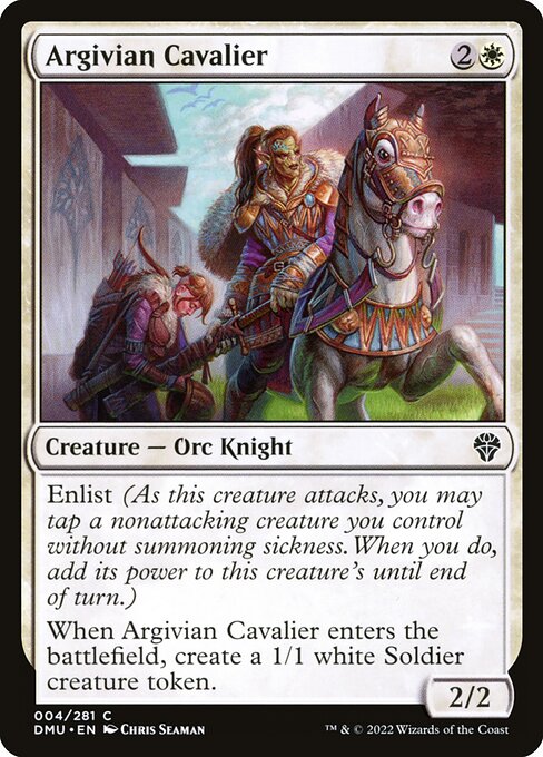 Argivian Cavalier – Dominaria United (DMU-4) Magic: The Gathering card Hoofdafbeelding