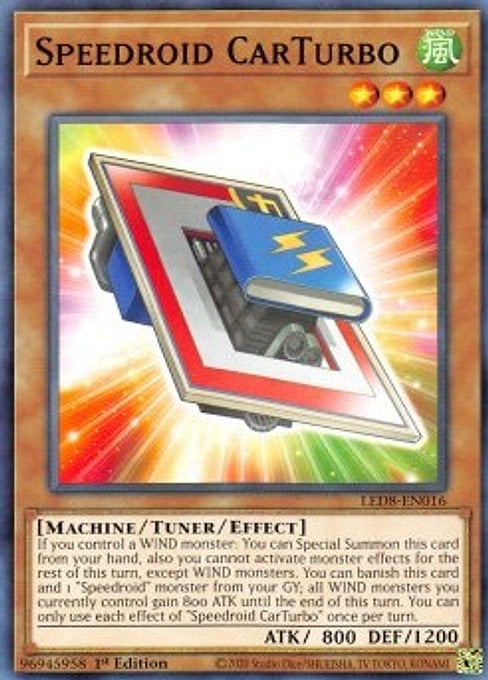 Speedroid CarTurbo — Legendary Duelists: Synchro Storm (LED8-016) Yu-Gi-Oh! card Hauptbild