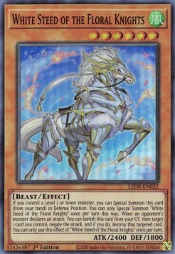 White Steed of the Floral Knights - Legendary Duelists: Synchro Storm (Super Rare) [LED8-022] Main image