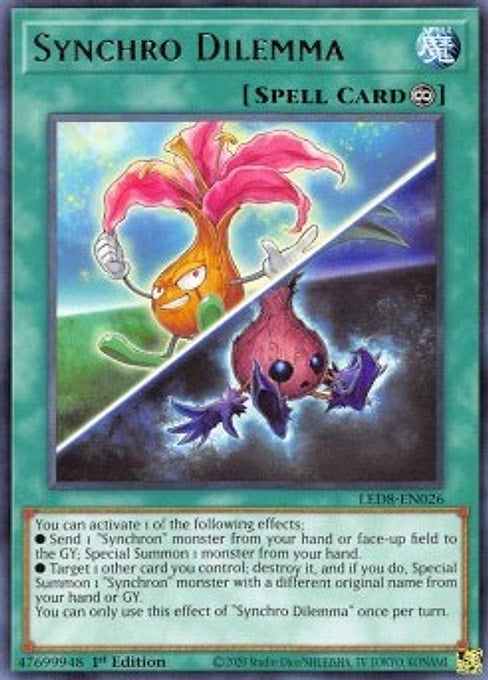 Synchro Dilemma — Legendary Duelists: Synchro Storm (LED8-026) Yu-Gi-Oh! card Hauptbild