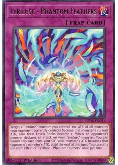 Lyrilusc - Phantom Feathers — Legendary Duelists: Synchro Storm (LED8-041) Yu-Gi-Oh! card Hoofdafbeelding