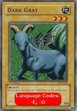 Dark Gray (V.1 - Common) - Legend of Blue Eyes White Dragon (Common) [LOB-008] Hoofdafbeelding