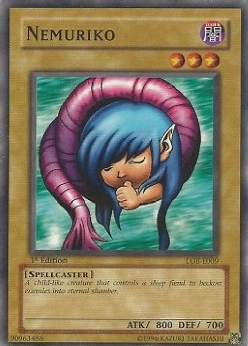 Nemuriko — Legend of Blue Eyes White Dragon (LOB-009) Yu-Gi-Oh! card Main image