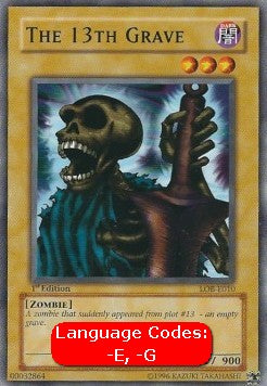 The 13th Grave (V.1 - Common) - Legend of Blue Eyes White Dragon (Common) [LOB-010] Hoofdafbeelding