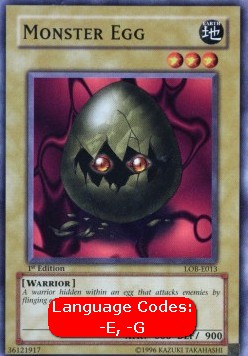 Monster Egg (V.1 - Common) - Legend of Blue Eyes White Dragon (Common) [LOB-013] Hover Image
