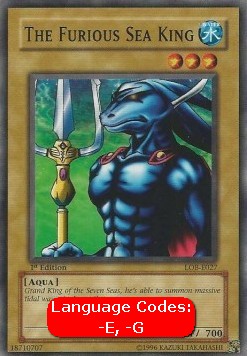 The Furious Sea King (V.1 - Common) - Legend of Blue Eyes White Dragon (Common) [LOB-027] Hover Image