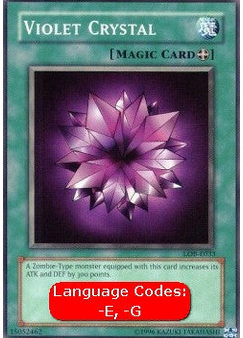 Violet Crystal — Legend of Blue Eyes White Dragon (LOB-033) Yu-Gi-Oh! card Hauptbild