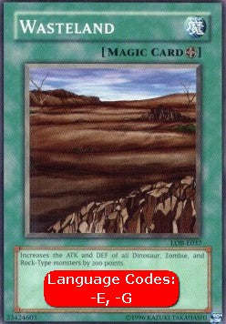 Wasteland (V.1 - Common) - Legend of Blue Eyes White Dragon (Common) [LOB-037]