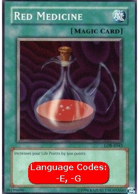 Red Medicine — Legend of Blue Eyes White Dragon (LOB-043) Yu-Gi-Oh! card Imagen principal del producto