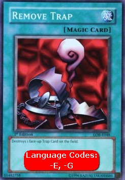 Remove Trap (V.1 - Common) - Legend of Blue Eyes White Dragon (Common) [LOB-048] Main image