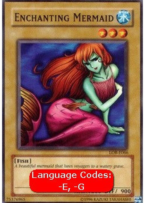 Enchanting Mermaid — Legend of Blue Eyes White Dragon (LOB-066) Yu-Gi-Oh! card Hoofdafbeelding