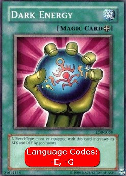 Dark Energy — Legend of Blue Eyes White Dragon (LOB-068) Yu-Gi-Oh! card Hauptbild