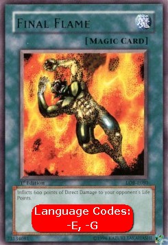 Final Flame (V.1 - Rare) - Legend of Blue Eyes White Dragon (Rare) [LOB-080] Hoofdafbeelding