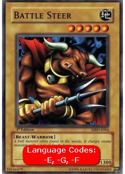 Battle Steer — Metal Raiders (MRD-064) Yu-Gi-Oh! card Hauptbild