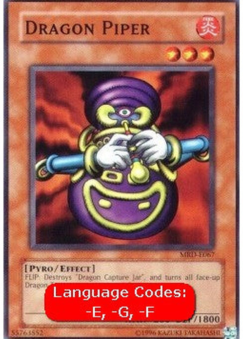 Dragon Piper — Metal Raiders (MRD-067) Yu-Gi-Oh! card Hauptbild