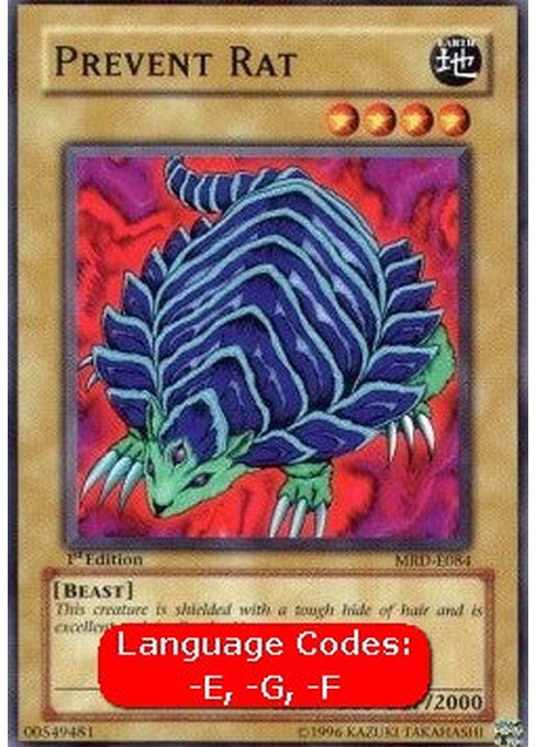 Prevent Rat — Metal Raiders (MRD-084) Yu-Gi-Oh! card Main image