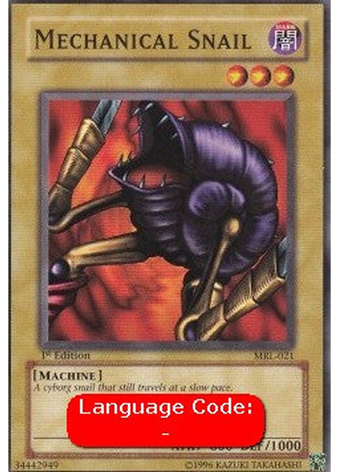 Mechanical Snail — Magic Ruler (MRL-021) Yu-Gi-Oh! card Main image