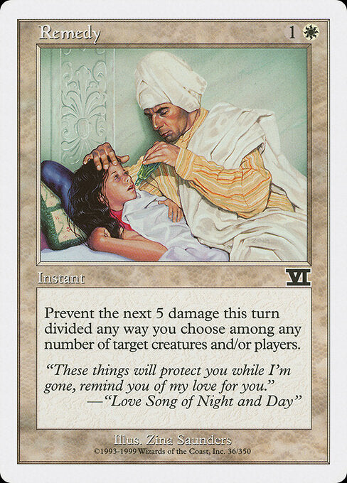 Remedy – Sixth Edition (6ED-36) Magic: The Gathering card