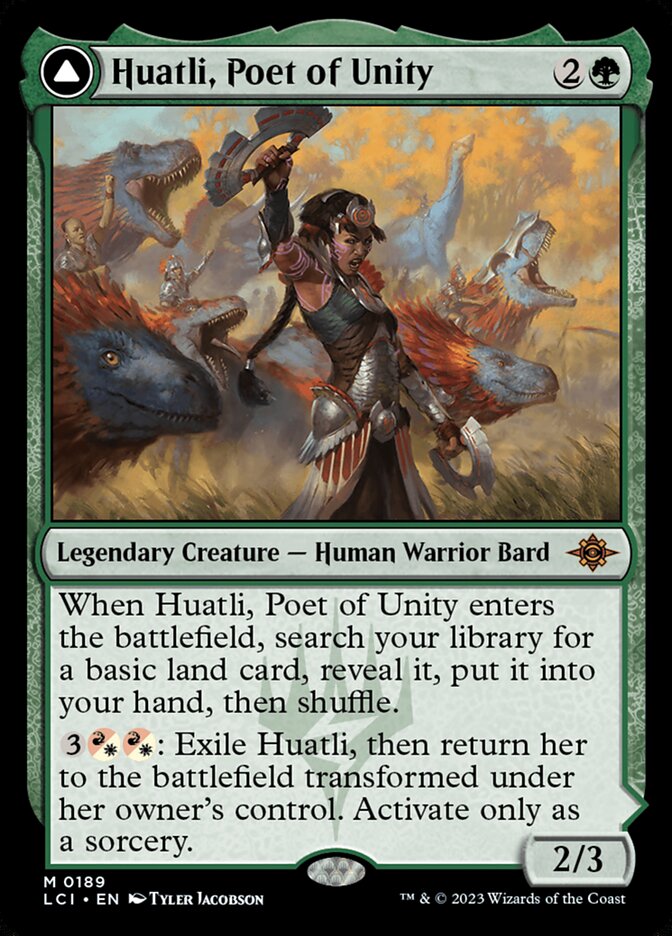 Huatli, Poet of Unity // Roar of the Fifth People - The Lost Caverns of Ixalan (Mythic) [LCI-189]