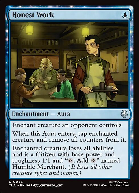 Honest Work – Magic: The Gathering | Avatar: The Last Airbender (TLA-55) Magic: The Gathering card Hoofdafbeelding