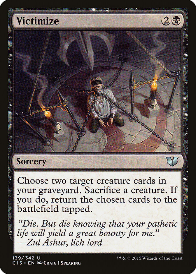 Magic-kaart Victimize C15-139 uit Commander 2015 (Uncommon) Immagine principale del prodotto