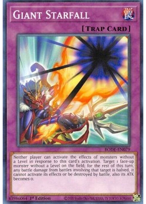 Giant Starfall — Burst of Destiny (BODE-079) Yu-Gi-Oh! card Hoofdafbeelding