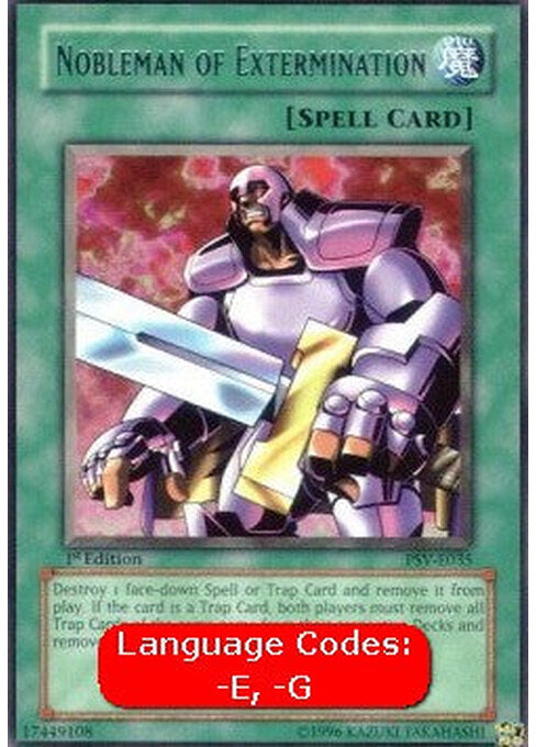 Nobleman of Extermination — Pharaoh's Servant (PSV-035) Yu-Gi-Oh! card Hauptbild