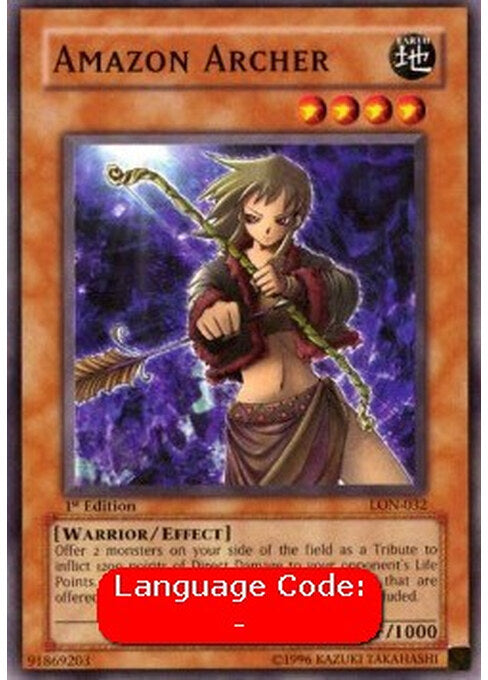 Amazoness Archer — Labyrinth of Nightmare (LON-032) Yu-Gi-Oh! card Image principale du produit