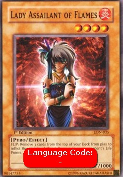 Lady Assailant of Flames (V.2 - Common) - Labyrinth of Nightmare (Common) [LON-035] Main image