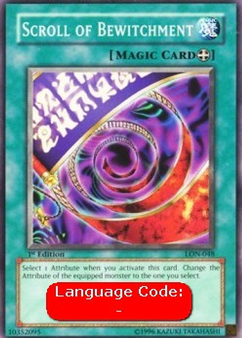 Scroll of Bewitchment — Labyrinth of Nightmare (LON-048) Yu-Gi-Oh! card Main image