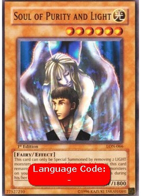 Soul of Purity and Light — Labyrinth of Nightmare (LON-066) Yu-Gi-Oh! card Main image
