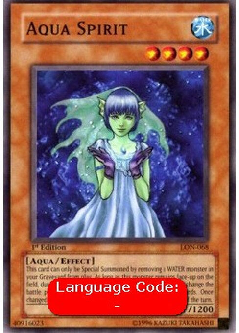 Aqua Spirit — Labyrinth of Nightmare (LON-068) Yu-Gi-Oh! card Hoofdafbeelding