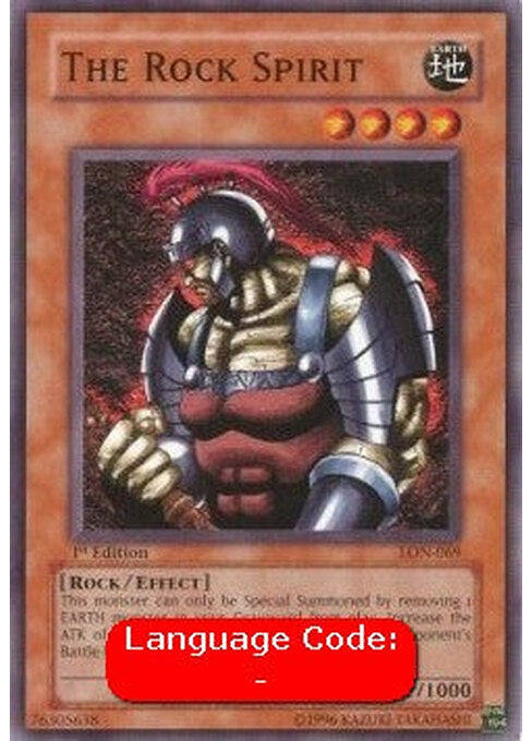 The Rock Spirit — Labyrinth of Nightmare (LON-069) Yu-Gi-Oh! card Main image