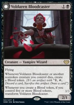Voldaren Bloodcaster // Bloodbat Summoner - Innistrad: Crimson Vow (Rare) [VOW-137] Imagen principal del producto