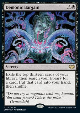 Demonic Bargain - Innistrad: Crimson Vow (Rare) [VOW-103] Imagen principal del producto