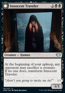 Innocent Traveler // Malicious Invader - Innistrad: Crimson Vow (Uncommon) [VOW-121] Imagen principal del producto