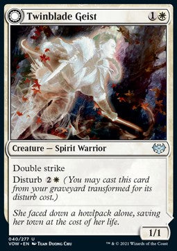 Twinblade Geist // Twinblade Invocation - Innistrad: Crimson Vow (Uncommon) [VOW-40] Imagen principal del producto