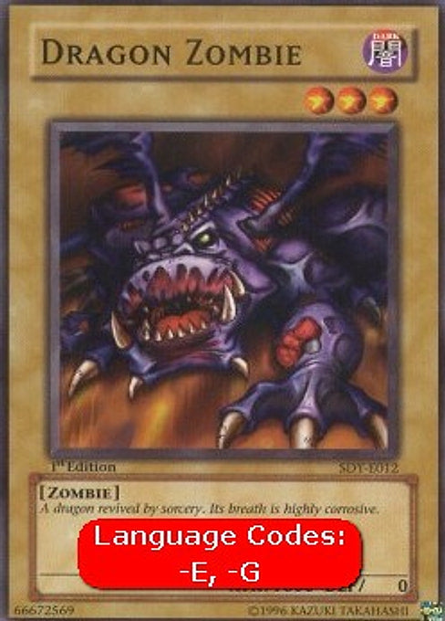 Dragon Zombie — Starter Deck: Yugi (SDY-012) Yu-Gi-Oh! card Imagen principal del producto