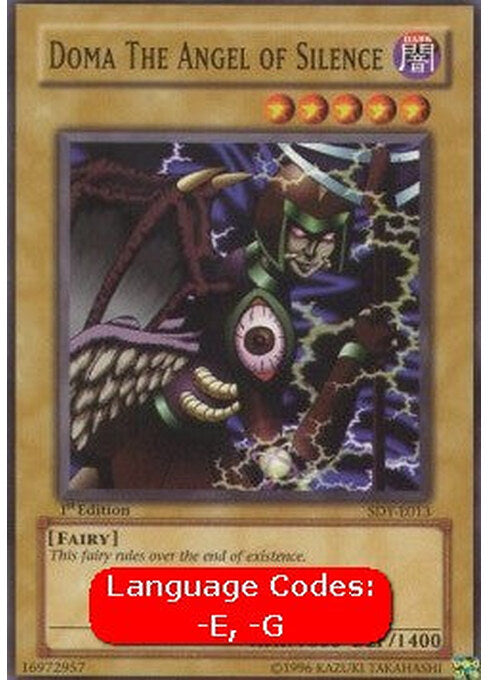 Doma The Angel of Silence — Starter Deck: Yugi (SDY-013) Yu-Gi-Oh! card Imagen principal del producto