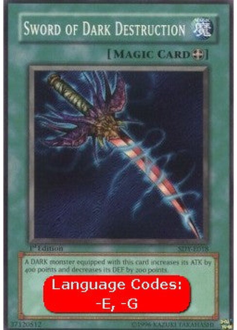 Sword of Dark Destruction — Starter Deck: Yugi (SDY-018) Yu-Gi-Oh! card Imagen principal del producto
