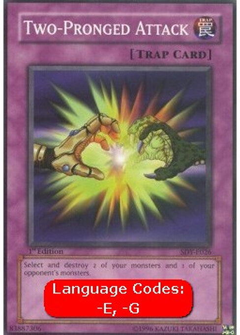 Two-Pronged Attack — Starter Deck: Yugi (SDY-026) Yu-Gi-Oh! card Imagen principal del producto