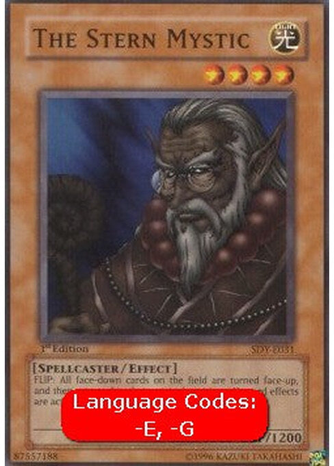 The Stern Mystic — Starter Deck: Yugi (SDY-031) Yu-Gi-Oh! card Imagen principal del producto