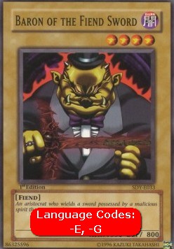 Baron of the Fiend Sword (V.1 - Common) - Starter Deck: Yugi (Common) [SDY-033] Imagen principal del producto
