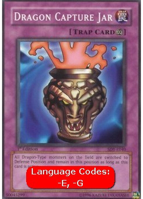 Dragon Capture Jar — Starter Deck: Yugi (SDY-040) Yu-Gi-Oh! card Imagen principal del producto