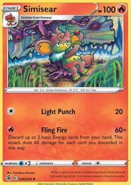 Simisear - Fusion Strike (Uncommon) [FST-038] Imagen principal del producto