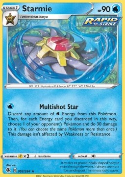 Starmie - Fusion Strike (Holo Rare) [FST-053] Imagen principal del producto